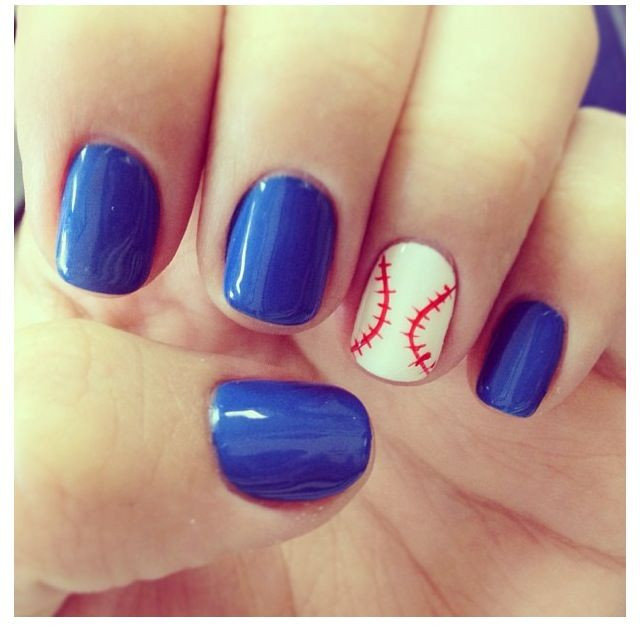 Baseball Nail Designs
 83 best Baseball nails images on Pinterest