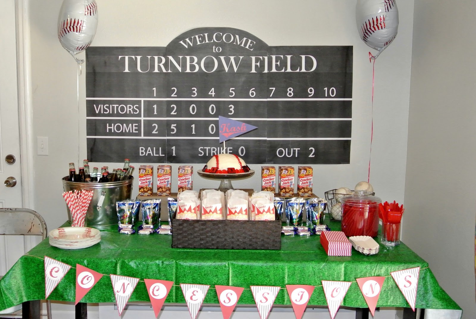Baseball Themed Birthday Party
 Team Turnbow baseball themed party