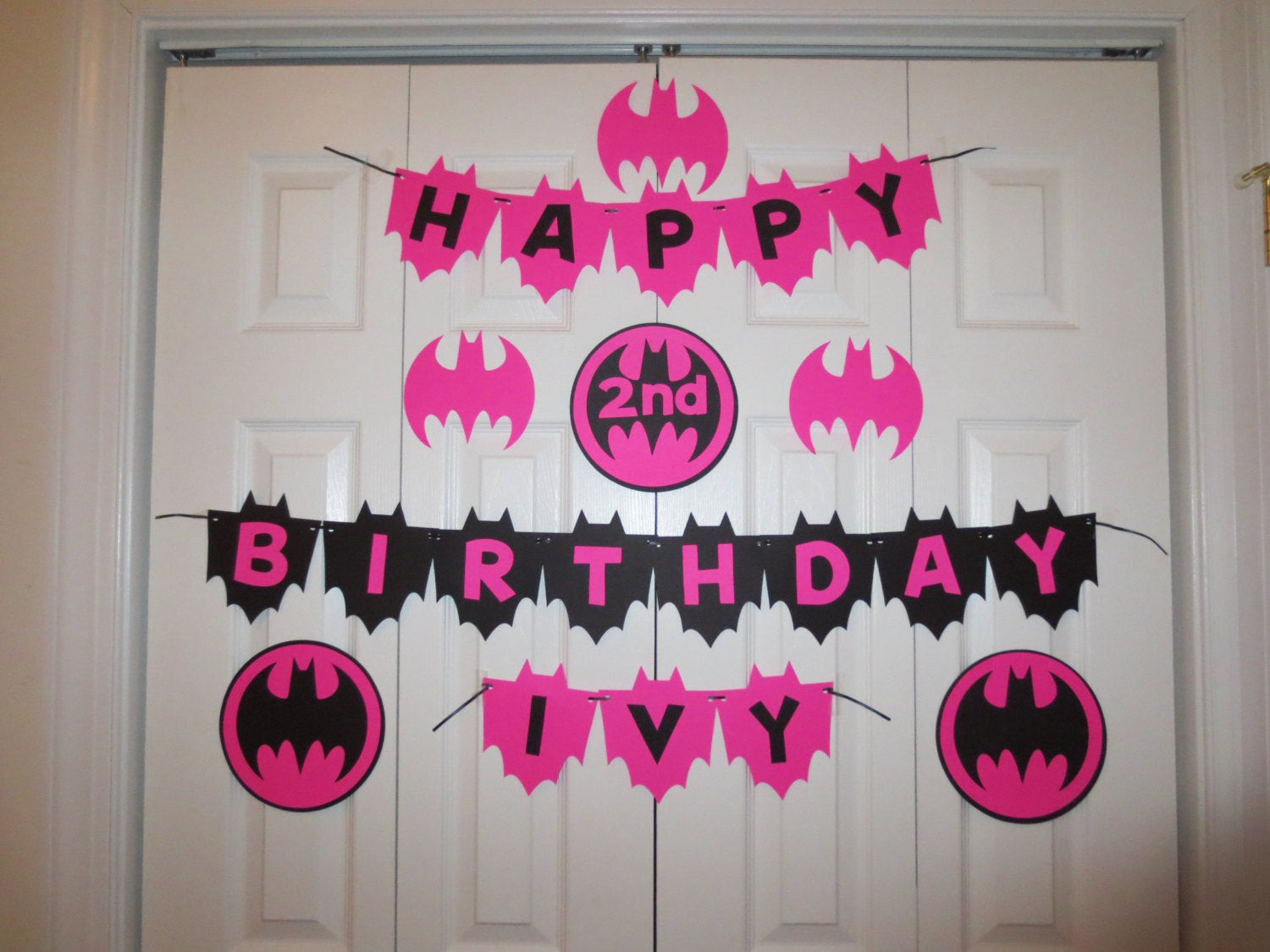 Batgirl Birthday Party Supplies
 Batgirl Happy Birthday Banner personalized with name