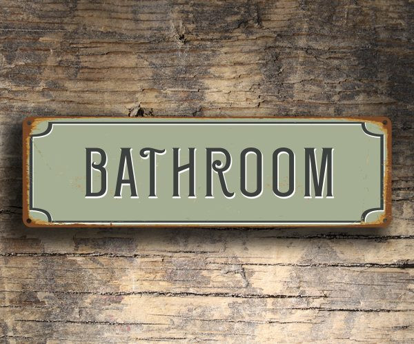 Bathroom Decor Signs
 BATHROOM SIGN Bathroom Decor
