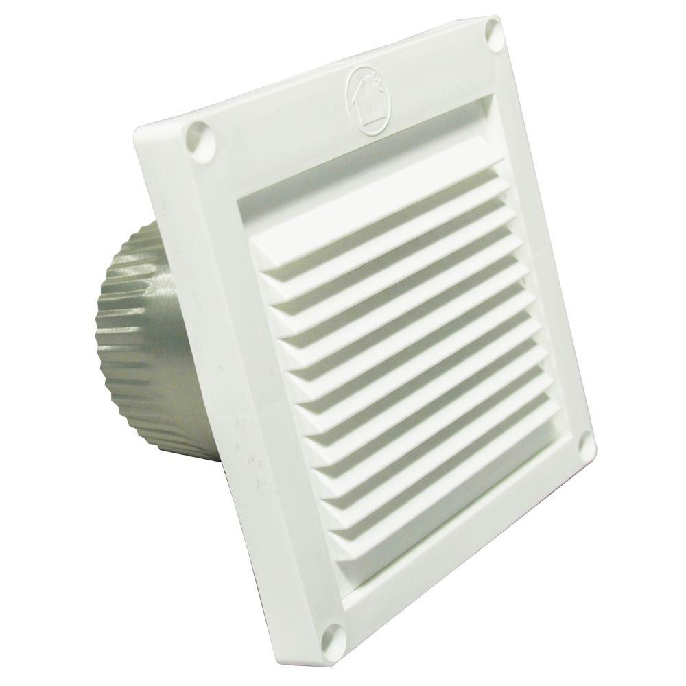 Bathroom Exhaust Fan Exterior Cover
 Speedi Products 3 in Micro Louver Eave Vent in White EX