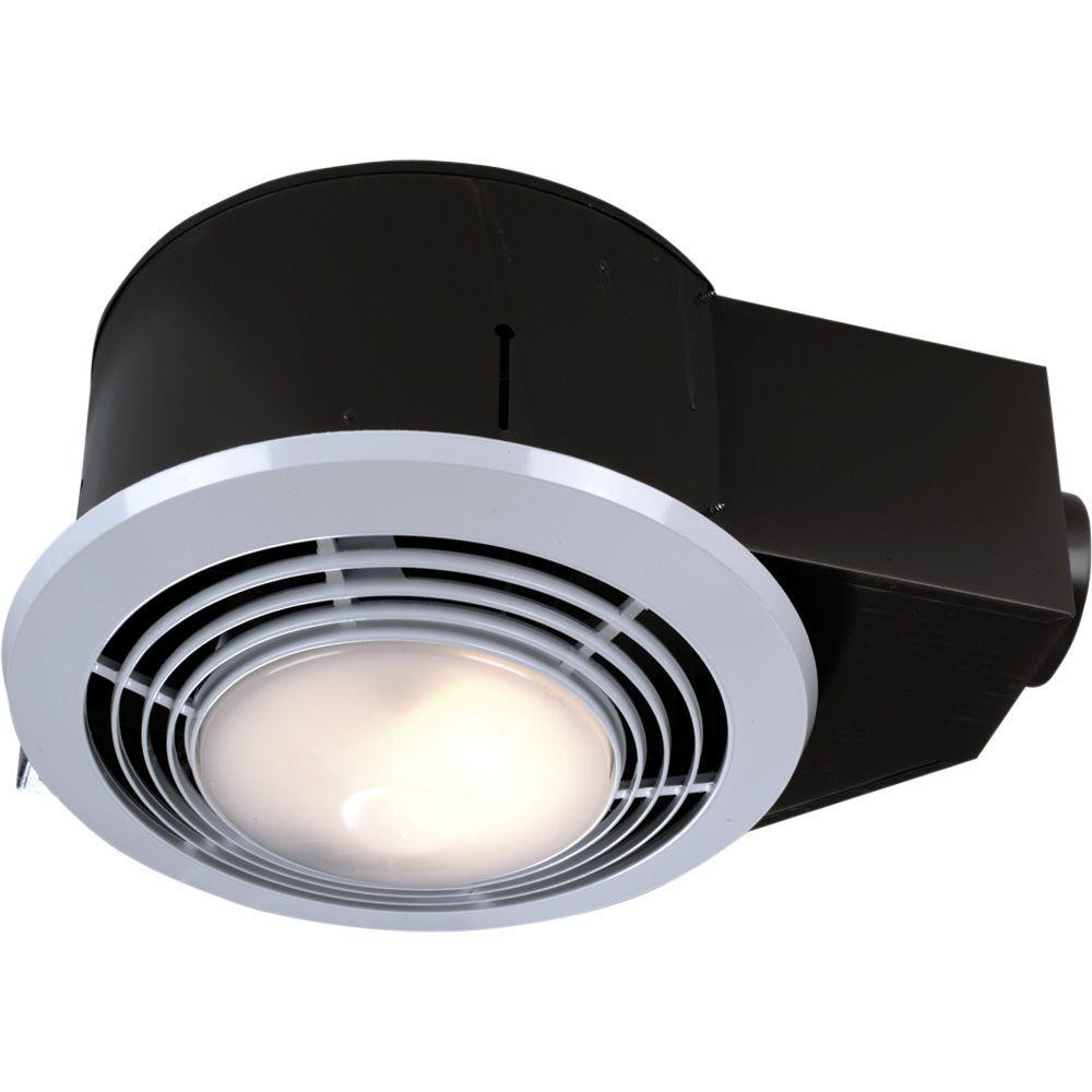 Bathroom Exhaust Fan With Heater
 100 CFM Ceiling Bathroom Exhaust Fan with Light and Heater