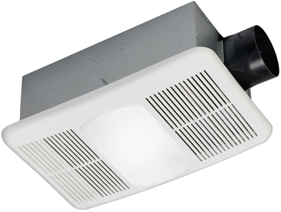 Bathroom Exhaust Fan With Heater
 White Bathroom Exhaust Fan with Heater and Light 1 5 Sone