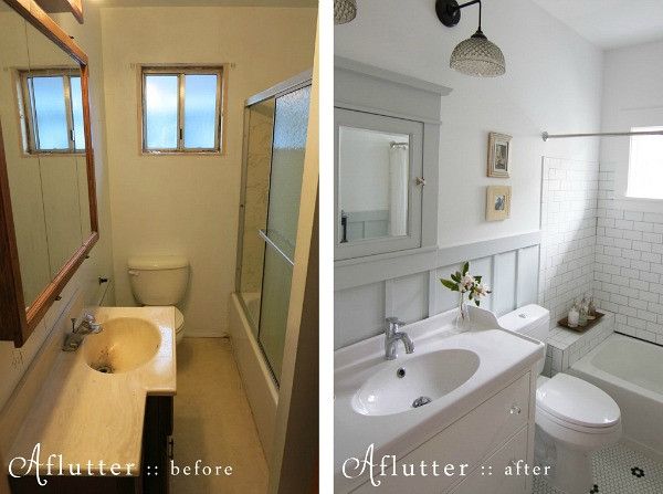 Bathroom Remodel Before And After
 How Sarah Made Her Small Bungalow Bath Look Bigger