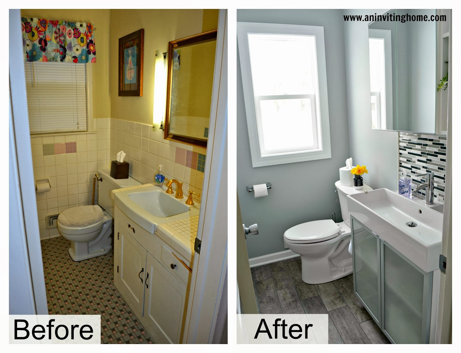 Bathroom Remodel Before And After
 Remodelaholic