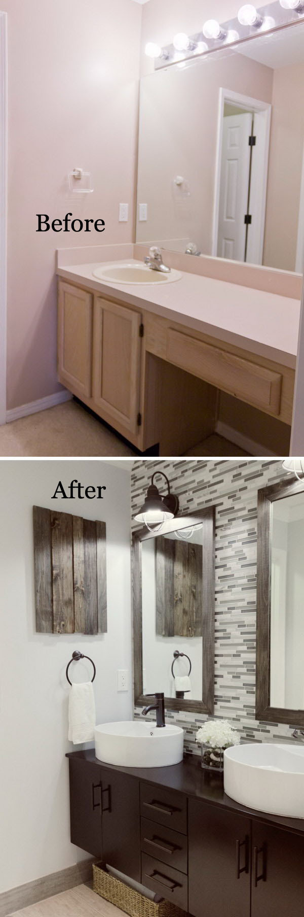 Bathroom Remodel Before And After
 Before and After 20 Awesome Bathroom Makeovers Hative