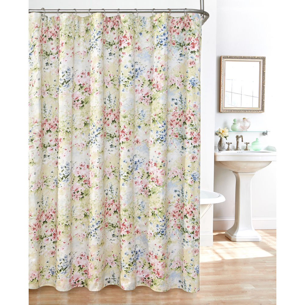 Bathroom Shower Curtain Sets
 Giverny Fabric Plisse Shower Curtain Set