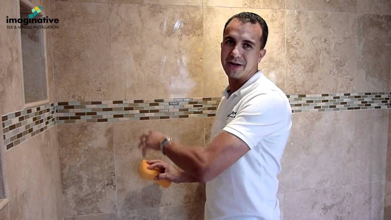 Bathroom Tile Grout Sealer
 How to Seal Travertino tile and grout sealer Demonstration