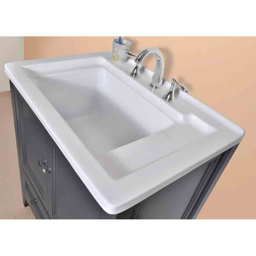 Bathroom Utility Sink
 Stufurhome 30 5" Laundry Utility Sink Vanity Gray