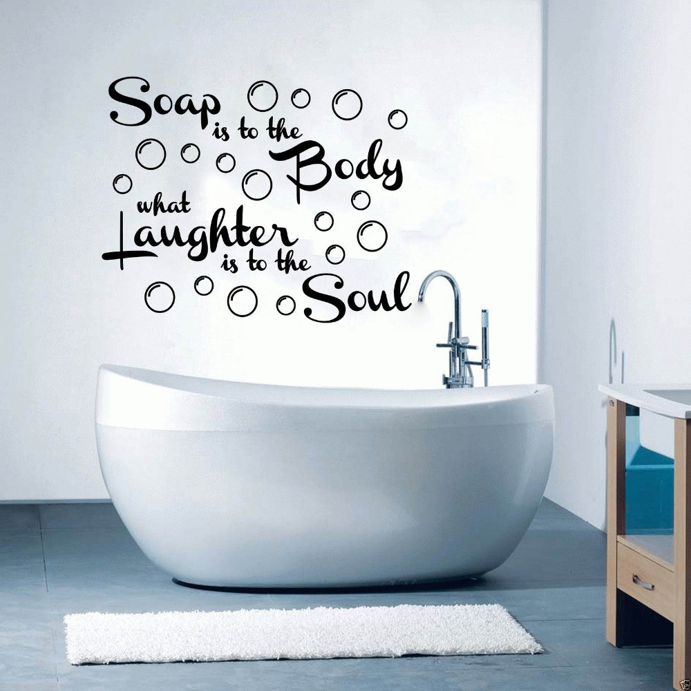 Bathroom Vinyl Wall Decals
 Soap Is To the Body Quote Vinyl Wall Sticker Bathroom Wall