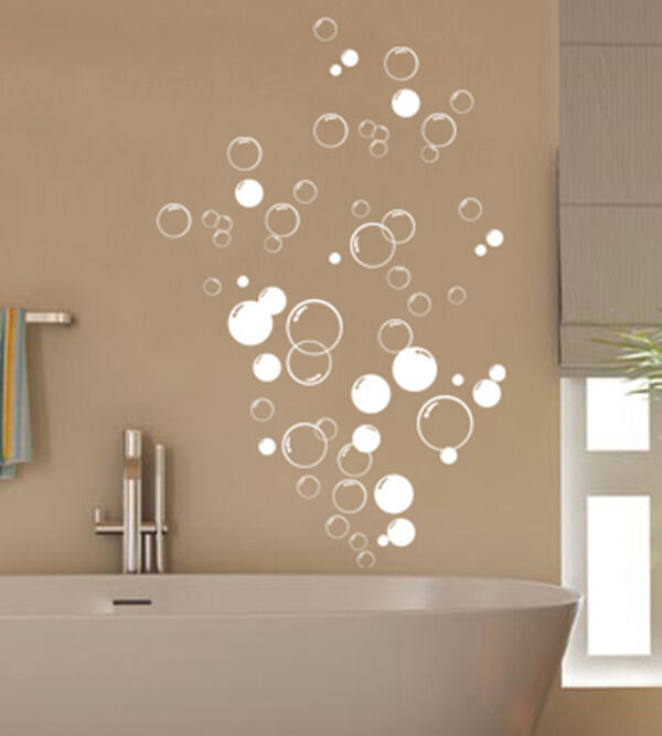 Bathroom Vinyl Wall Decals
 90x Bubbles Bathroom Vinyl wall stickers Shower Door