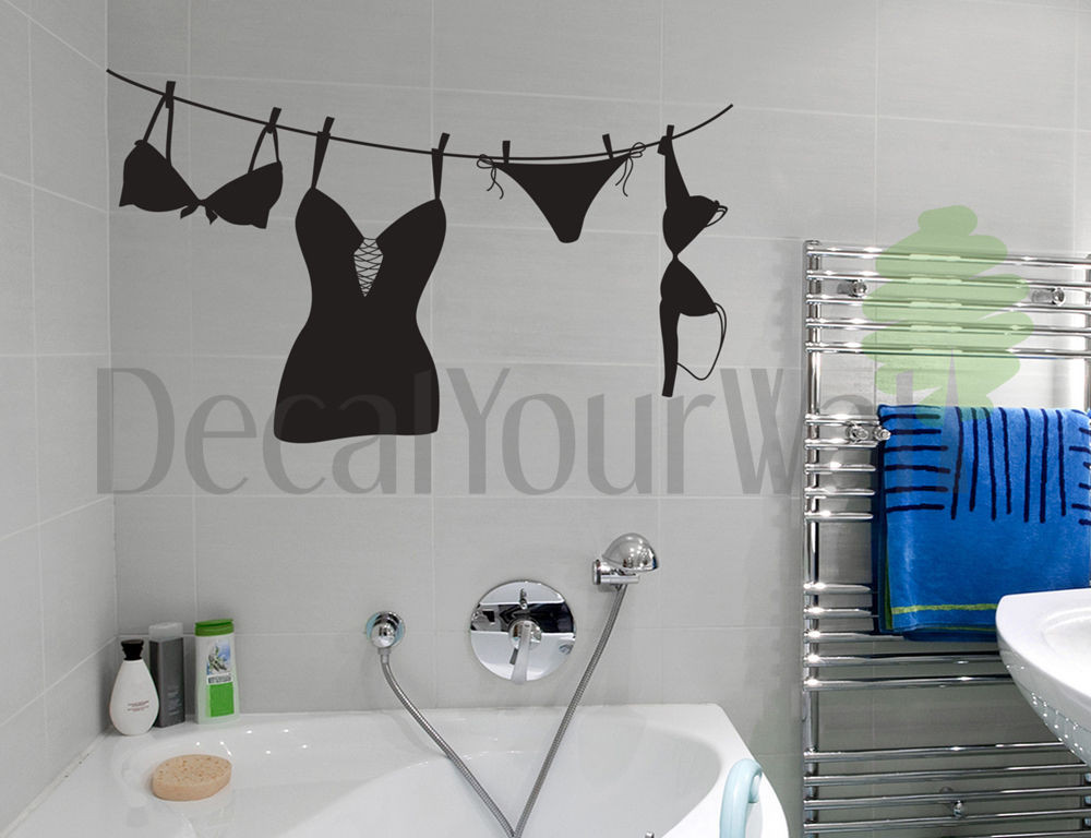 Bathroom Vinyl Wall Decals
 Girls Underwear Wall Decal Bathroom Laundry Decor