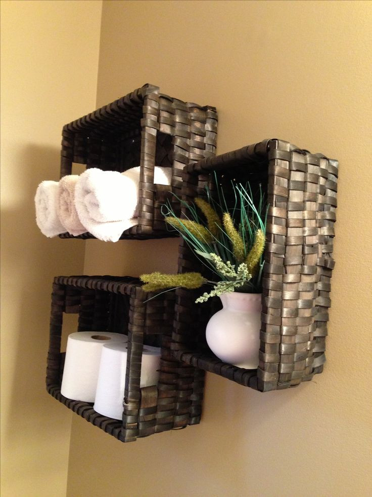 Bathroom Wall Baskets
 18 best images about Bathroom organization on Pinterest