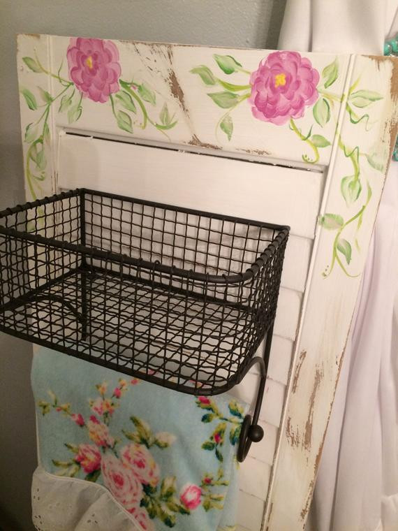 Bathroom Wall Baskets
 Kitchen or bathroom wall storage hanging baskets with towel