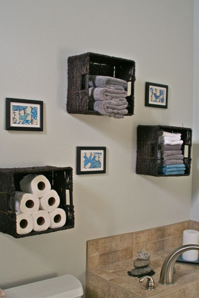 Bathroom Wall Baskets
 DIY Wall Art Basket storage