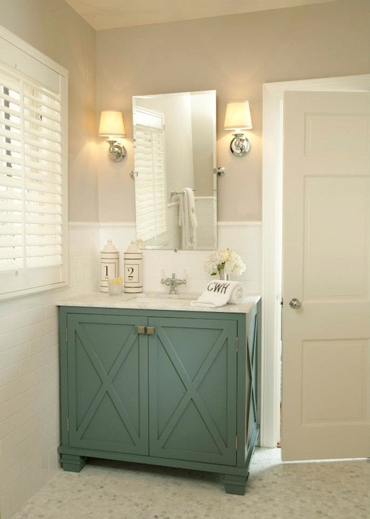 Bathroom Wall Color Ideas
 Teal Vanity Contemporary bathroom Tiffany Farha Design