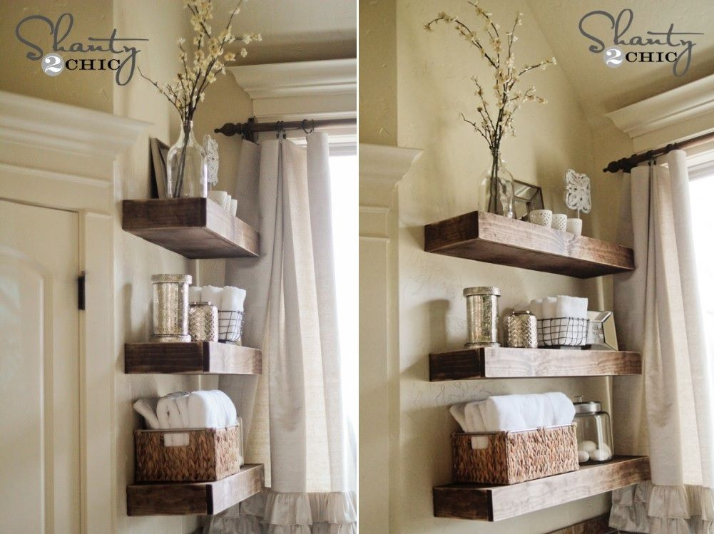 Bathroom Wall Shelves Wood
 DIY Bathroom Shelves To Increase Your Storage Space