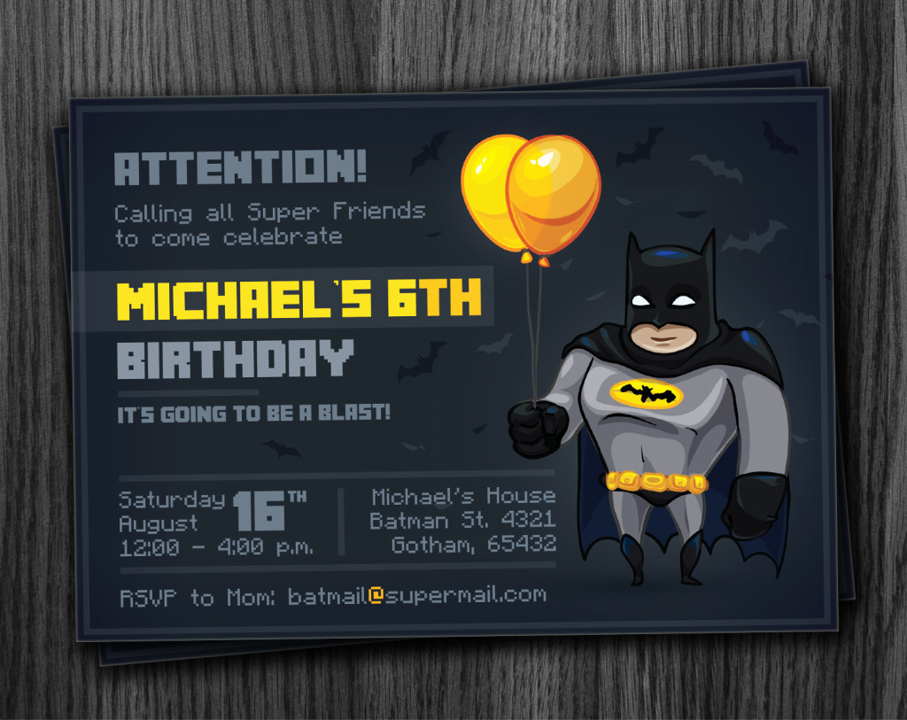 Batman Birthday Party Invitations
 Batman Party Invitation Printable Download