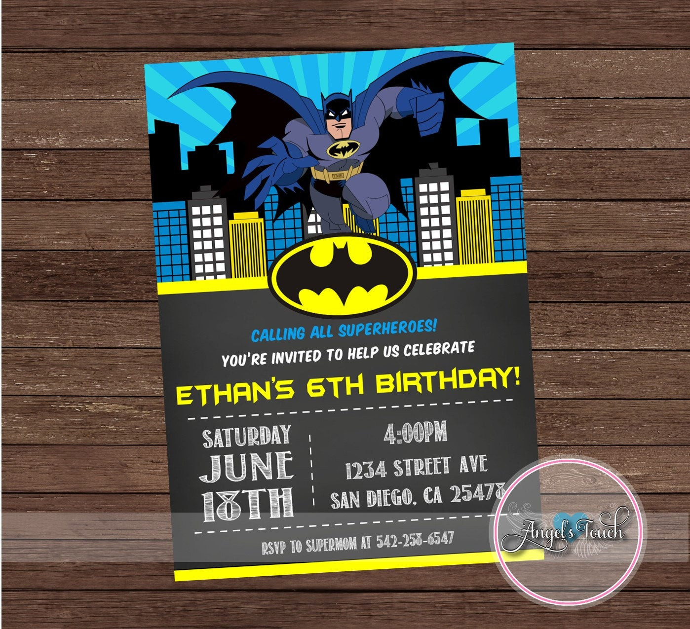 Batman Birthday Party Invitations
 Batman Party Invitation Batman Birthday Invitation Batman