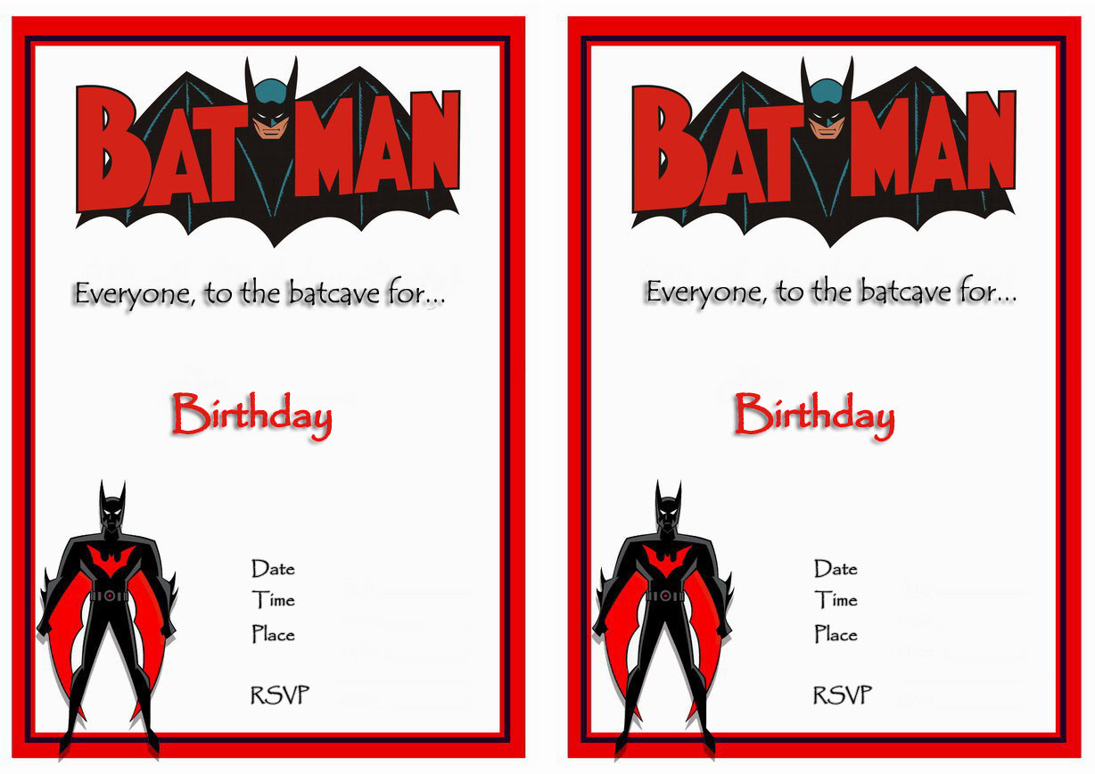 Batman Birthday Party Invitations
 9 Awesome Batman Birthday Invitations