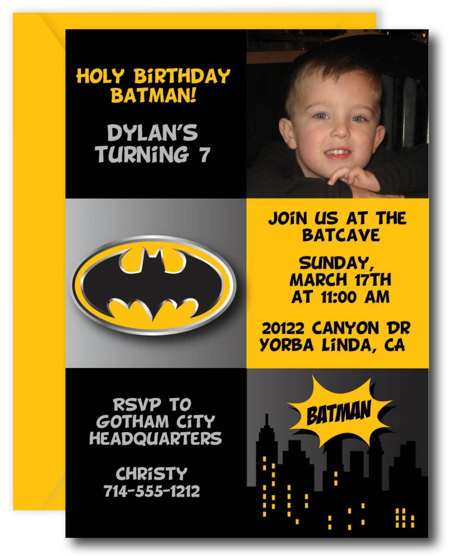 Batman Birthday Party Invitations
 Batman Birthday Party Invitation