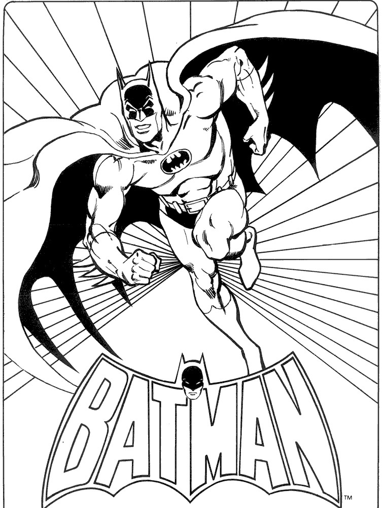 Batman Printable Coloring Pages
 Batman Super Hero Cartoon Coloring Pages
