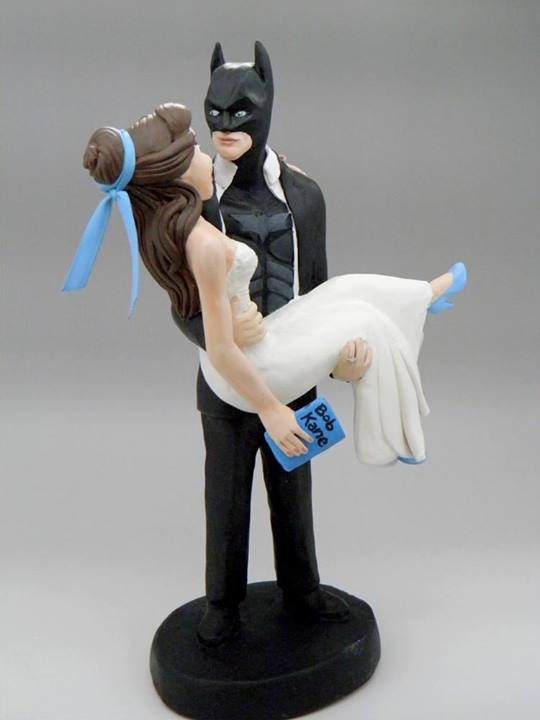 Batman Wedding Cake Topper
 Beautiful Belle and Batman Wedding Cake Topper Between