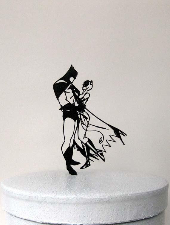 Batman Wedding Cake Topper
 Wedding Cake Topper Batman and Catwoman silhouette cake