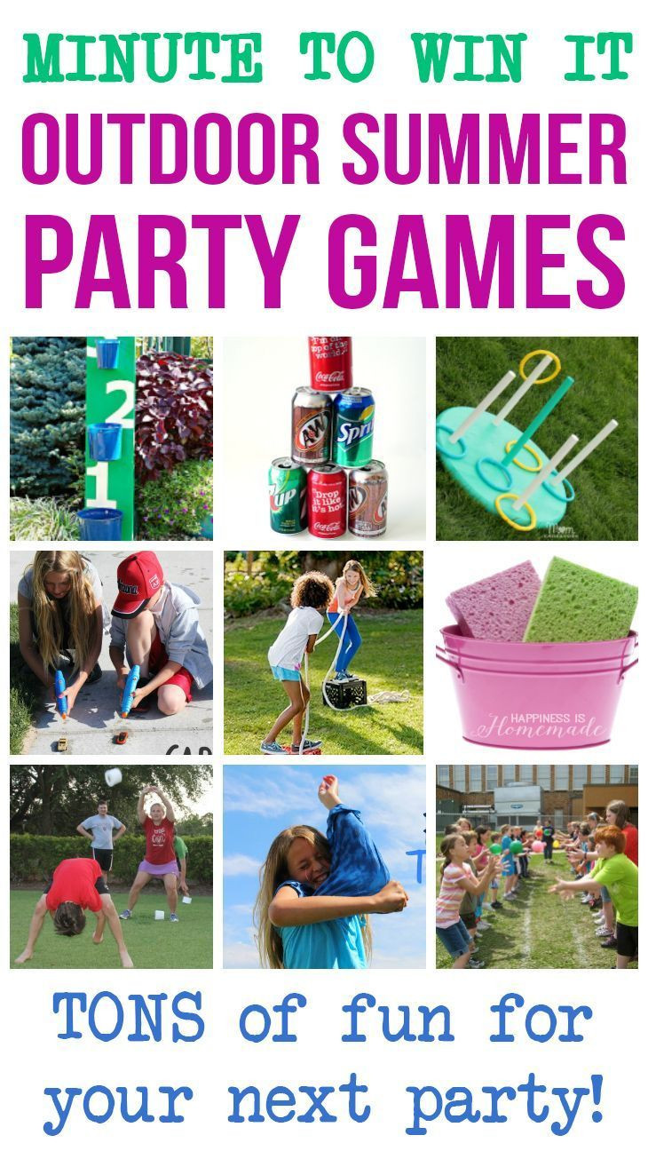 Beach Birthday Party Game Ideas
 Minute to Win It Outdoor Summer Party Games These fun