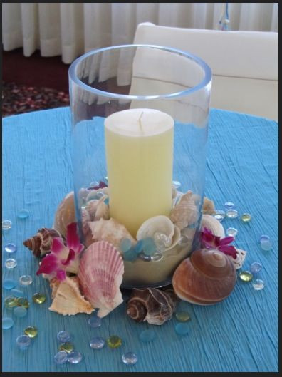 Beach Birthday Party Ideas For Adults
 Table decorations for Luau beach party …