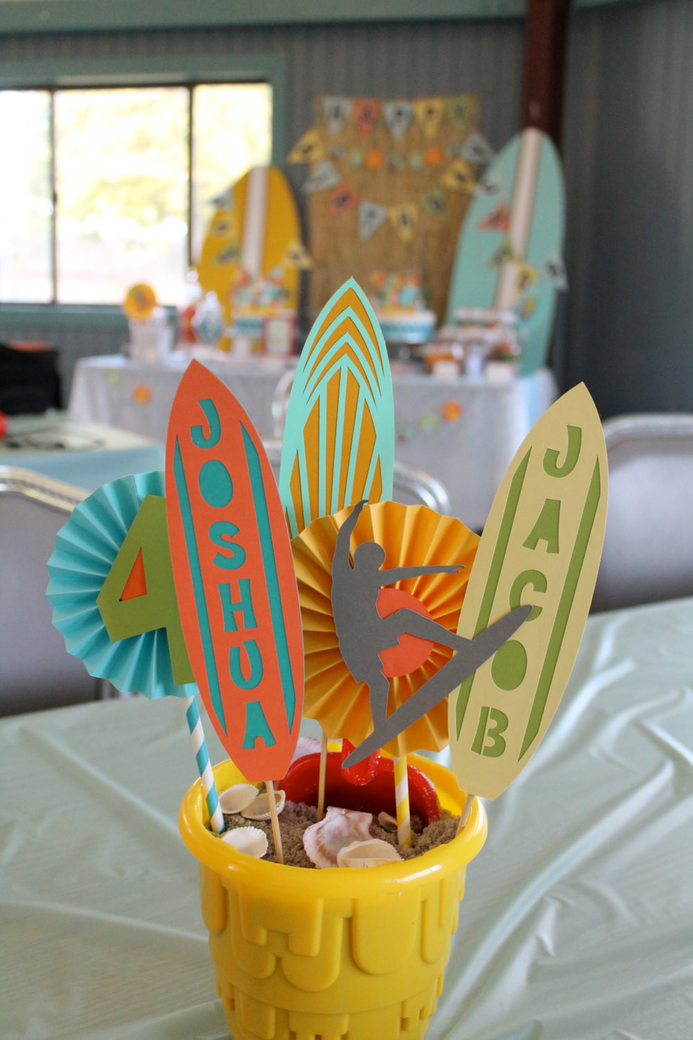 Beach Party Decoration Ideas
 beach party centerpiece surfer party centerpiece teen