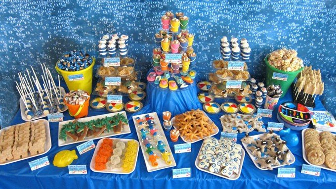 Beach Party Food Menu Ideas
 Beach Themed Party Ideas & Under the Sea Desserts