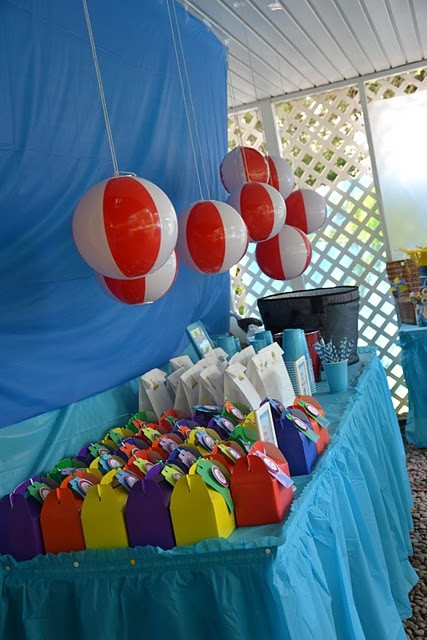 Beach Party Ideas Pinterest
 Cute way to decorate for an kids pool party