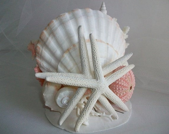 Beach Theme Wedding Cake Toppers
 Beach Theme Wedding Cake Topper Seashell by