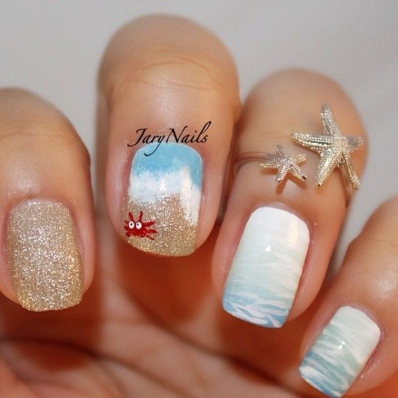 Beach Themed Nail Designs
 40 Awesome Beach Themed Nail Art Ideas to Make Your