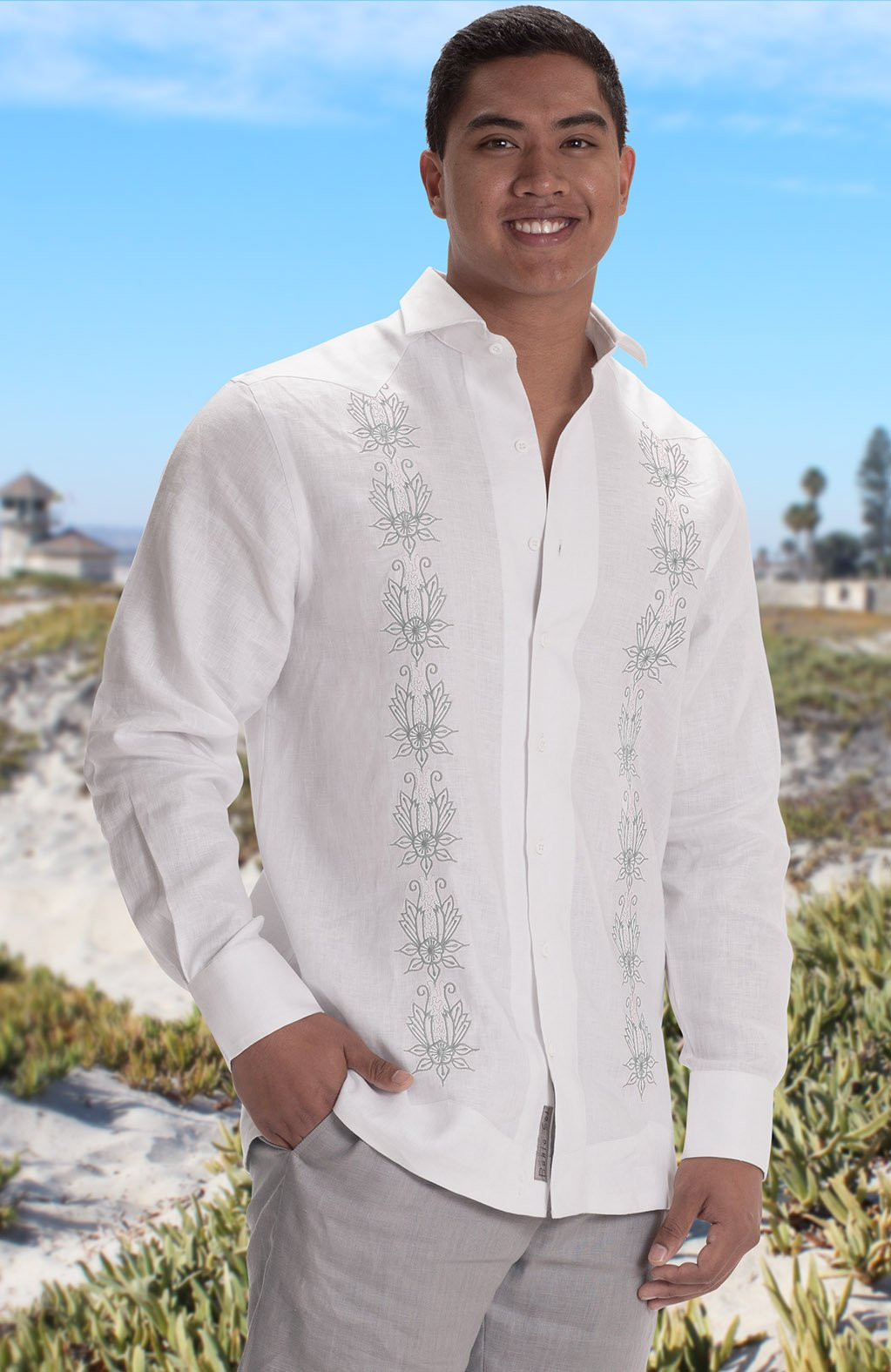 Beach Wedding Shirts For Men
 Beach Wedding Shirts for Men Linen Long or Short Sleeve