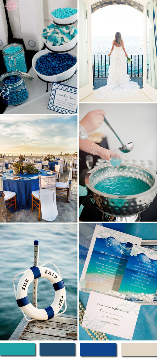 Beach Wedding Theme
 Awesome Blue Wedding Color Ideas & Wedding Invitations To