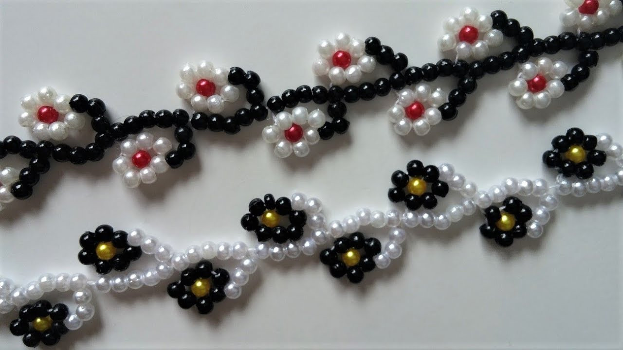 Bead Bracelet Patterns
 Floral bracelet tutorial Easy beading pattern for