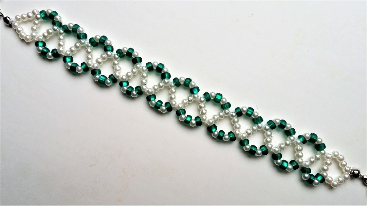 Bead Bracelet Patterns
 Go Green Bracelet 3 Beading jewelry pattern for beginners