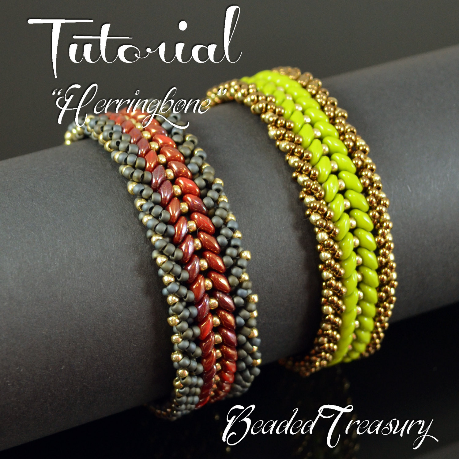 Bead Bracelet Patterns
 Herringbone superduo bead pattern beading tutorial