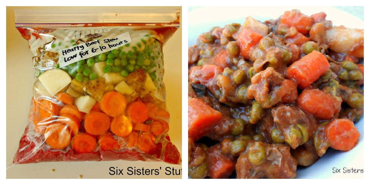 Beef Stew Freezer Meal
 heART BORROWED from Six Sisters Blog