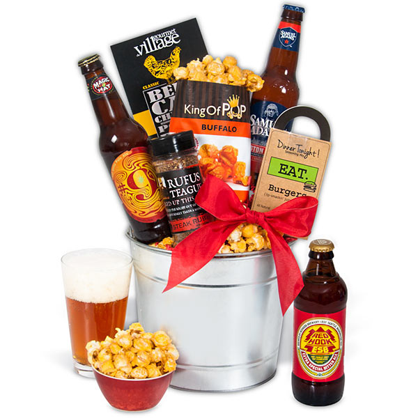 Beer Gift Basket Ideas
 Beer B Q Bucket by GourmetGiftBaskets