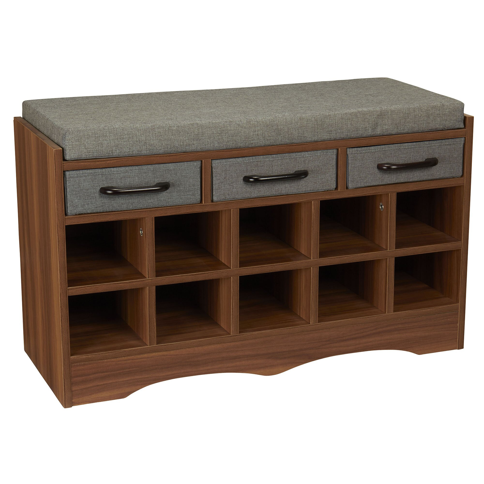 Bench With Shoe Storage
 Household Essentials Entryway Shoe Storage Bench & Reviews