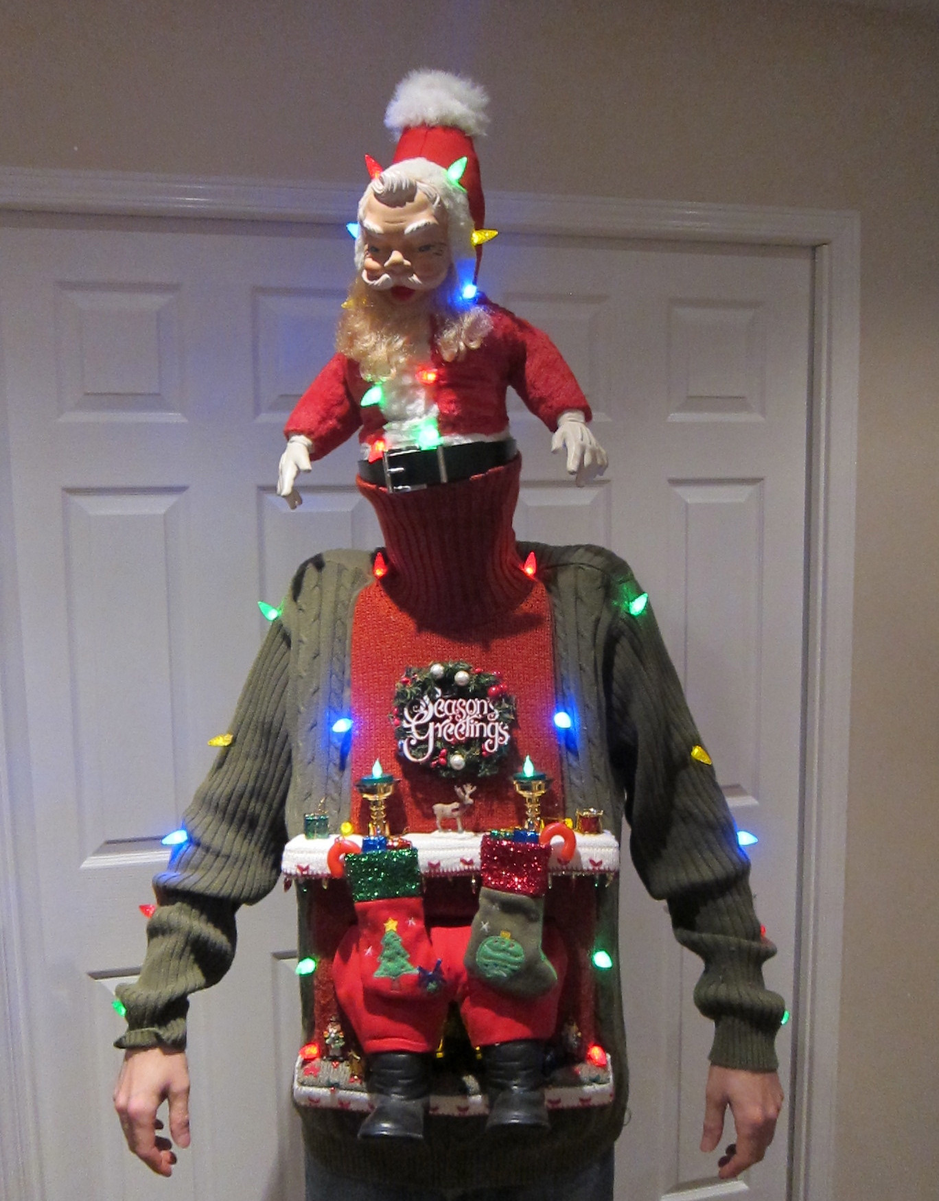 Best DIY Ugly Christmas Sweater
 UGLY CHRISTMAS SWEATER DIY Stuck in the Chimney 2012