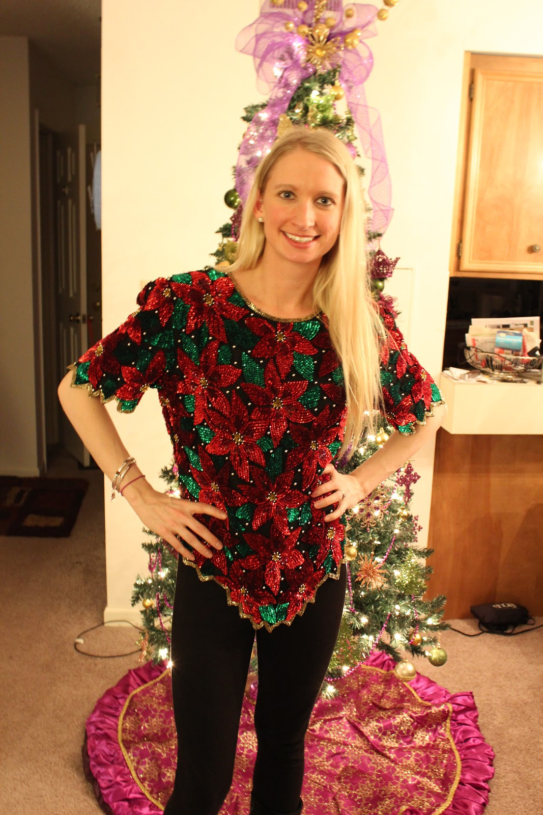 Best DIY Ugly Christmas Sweater
 Keepin it Thrifty What I Wore My Ugly Christmas Sweater