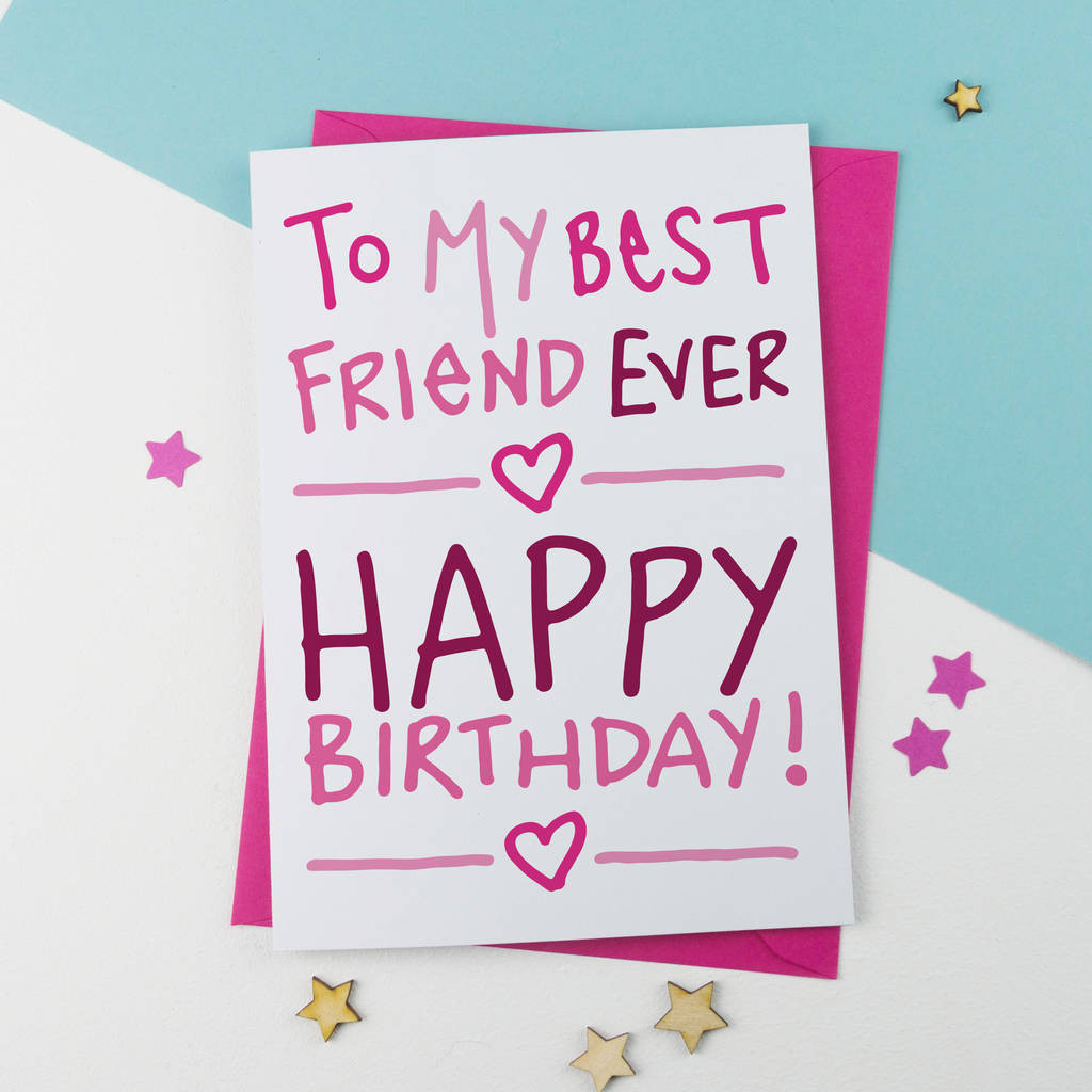 Best Friend Birthday Card
 best friend birthday card by a is for alphabet