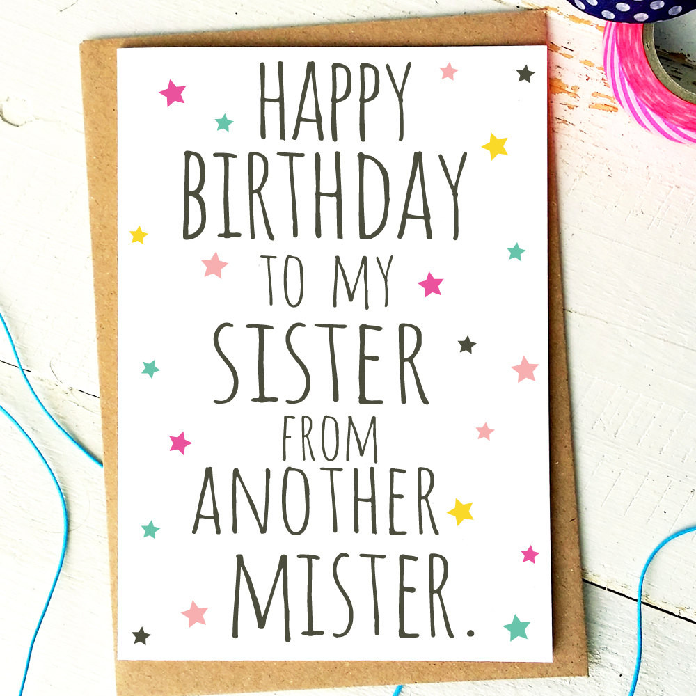 Best Friend Birthday Card
 Best Friend Card Funny Birthday Card Sister From Another
