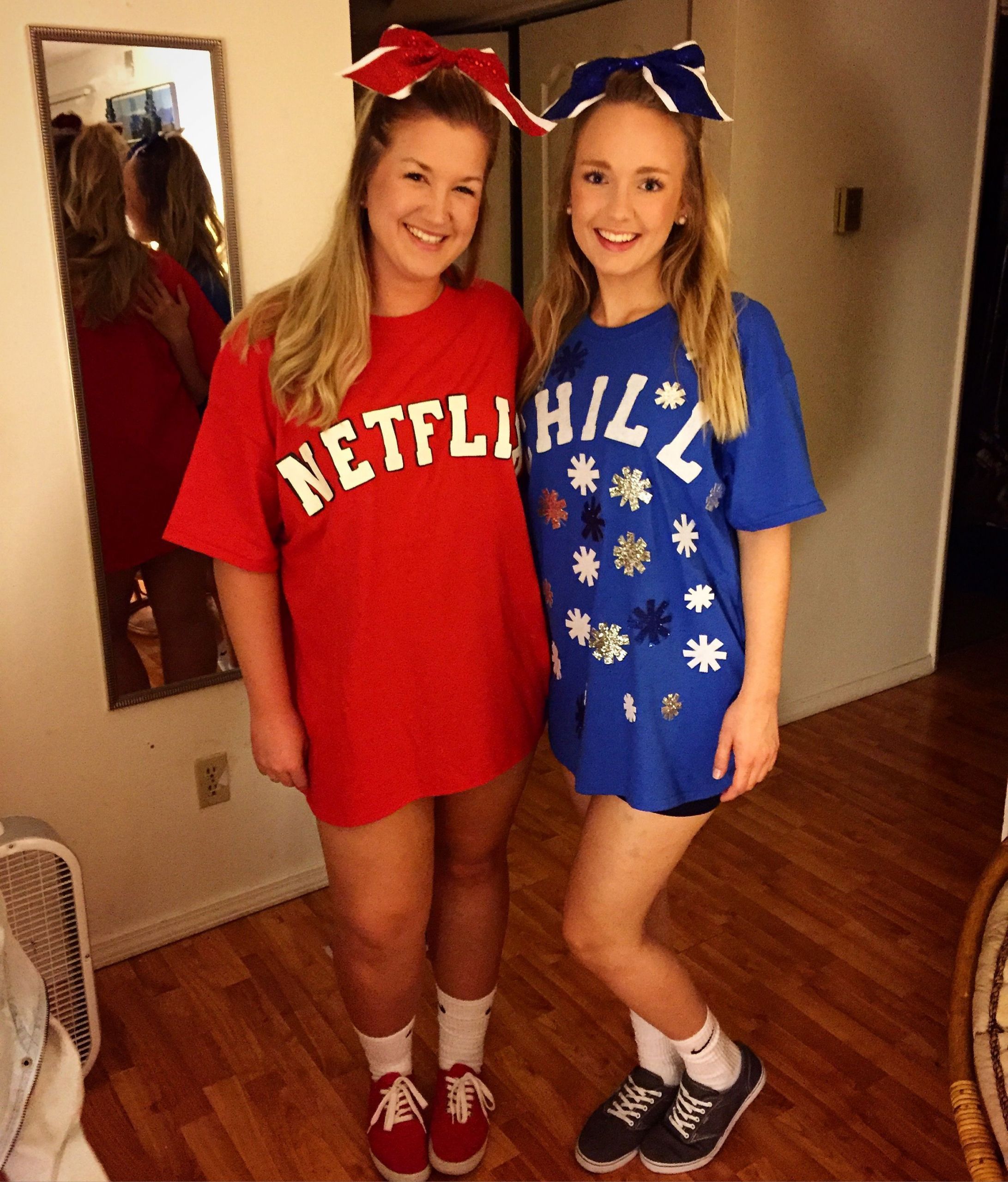 Best Friend Costumes DIY
 Best friend Halloween costume Netflix and Chill was a HUGE