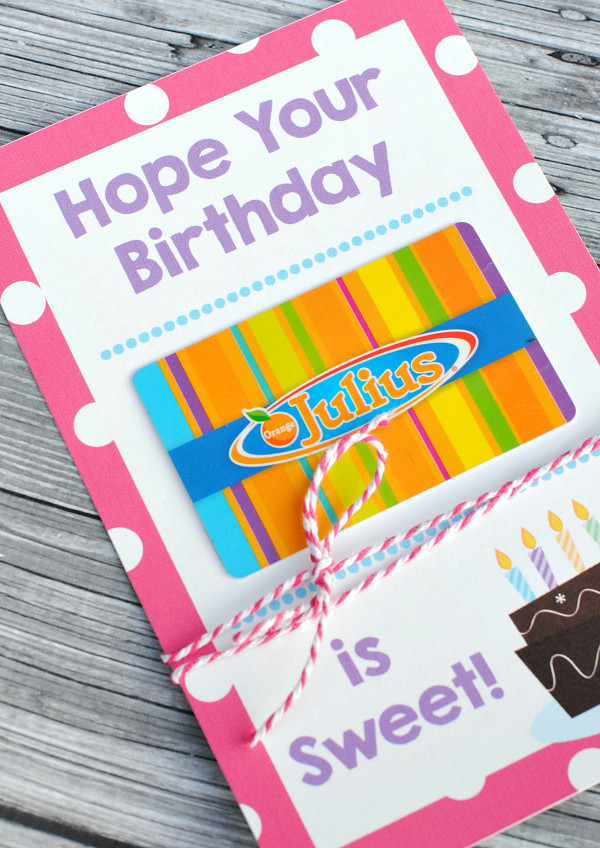Best Gift Card Ideas
 Printable Birthday Gift Card Holders Crazy Little Projects