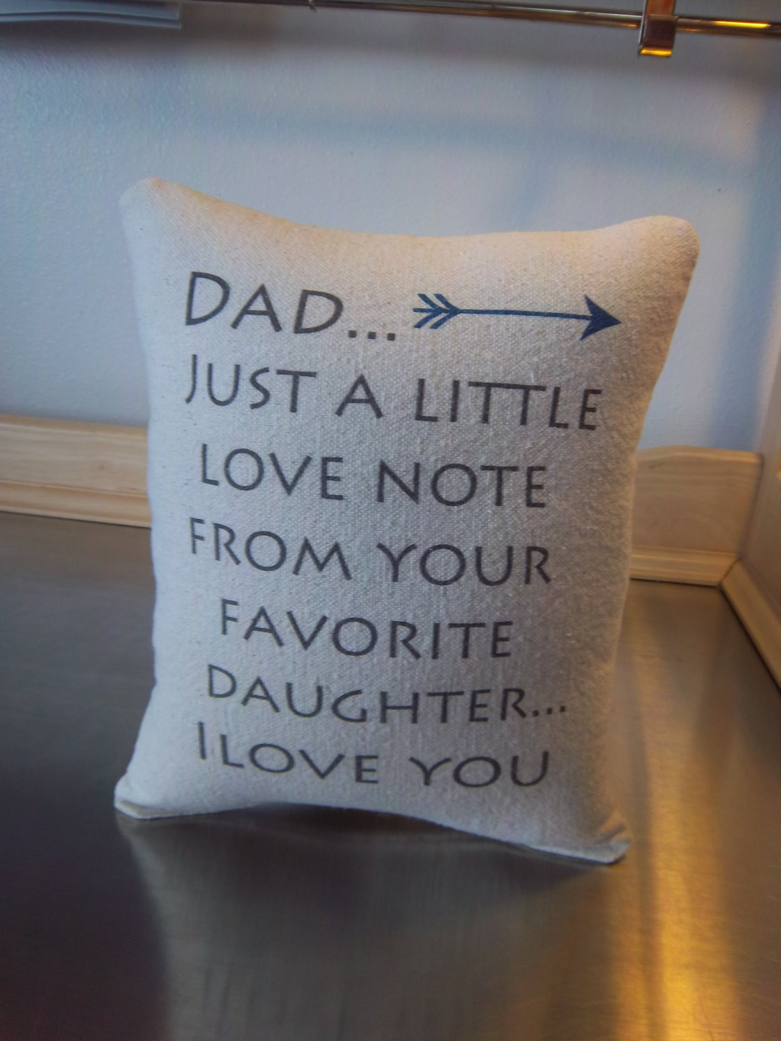 Best Gifts For Dads Birthday
 Dad t from daughter pillow Father t from daughter
